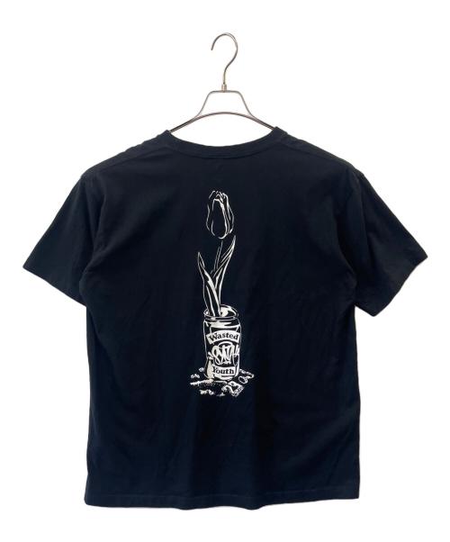 SYNAWORLD（シナワールド）SYNAWORLD (シナワールド) SYNAWORLD　wastedyouth　プリントTシャツ ブラック サイズ:XLARGEの古着・服飾アイテム