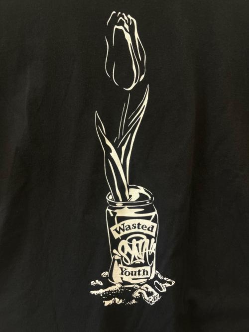SYNAWORLD（シナワールド）SYNAWORLD (シナワールド) SYNAWORLD　wastedyouth　プリントTシャツ ブラック サイズ:XLARGEの古着・服飾アイテム