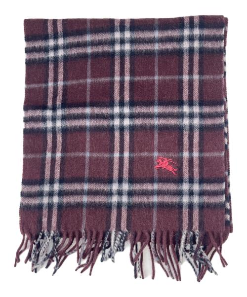 Burberry's（バーバリー）Burberry's (バーバリー) Burberry's　マフラー　カシミヤ100％ レッドの古着・服飾アイテム