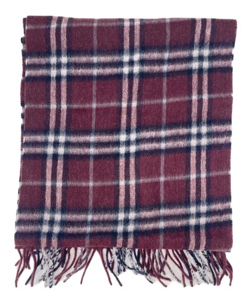 Burberry's（バーバリー）Burberry's (バーバリー) Burberry's　マフラー　カシミヤ100％ レッドの古着・服飾アイテム
