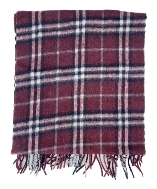 Burberry's（バーバリー）Burberry's (バーバリー) Burberry's　マフラー　カシミヤ100％ レッドの古着・服飾アイテム
