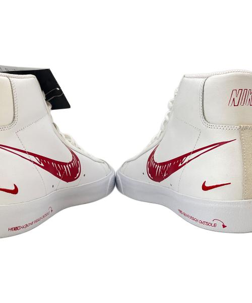 NIKE（ナイキ）NIKE (ナイキ) NIKE ハイカットスニーカー ホワイト×レッド サイズ:27.5の古着・服飾アイテム