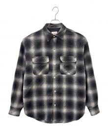 KAMIYA（カミヤ）の古着「KAMIYA　Wool Check Shirt　ネルシャツ」｜ブラック×グレー