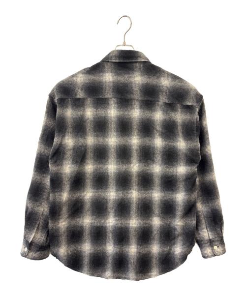 KAMIYA（カミヤ）KAMIYA (カミヤ) KAMIYA　Wool Check Shirt　ネルシャツ ブラック×グレー サイズ:Ｍの古着・服飾アイテム