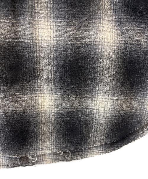 KAMIYA（カミヤ）KAMIYA (カミヤ) KAMIYA　Wool Check Shirt　ネルシャツ ブラック×グレー サイズ:Ｍの古着・服飾アイテム