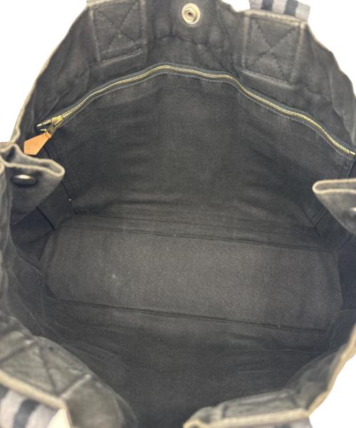 HERMES（エルメス）HERMES (エルメス) HERMES　フールトゥMM　キャンバストートバッグ ブラックの古着・服飾アイテム