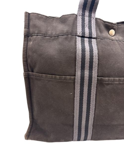 HERMES（エルメス）HERMES (エルメス) HERMES　フールトゥMM　キャンバストートバッグ ブラックの古着・服飾アイテム