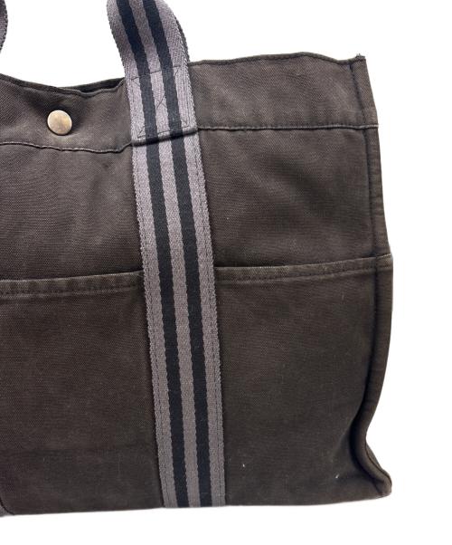 HERMES（エルメス）HERMES (エルメス) HERMES　フールトゥMM　キャンバストートバッグ ブラックの古着・服飾アイテム