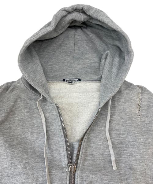 BALMAIN（バルマン）BALMAIN (バルマン) BALMAIN　ダメージ加工ジップパーカー グレー サイズ:XSの古着・服飾アイテム