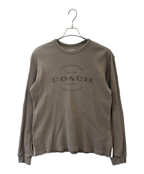 COACH（コーチ）COACH (コーチ) COACH　長袖カットソー カーキ サイズ:Sの古着・服飾アイテム