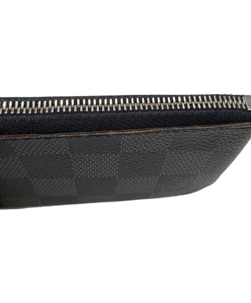 LOUIS VUITTON（ルイ ヴィトン）LOUIS VUITTON (ルイ ヴィトン) LOUIS VUITTON　ダミエ・グラフィット　ポシェット・クレ　カードキーケース ブラックの古着・服飾アイテム