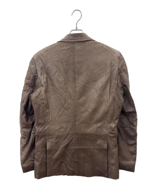 HUGO BOSS（ヒューゴ ボス）HUGO BOSS (ヒューゴ ボス) HUGO BOSS　レザージャケット ブラウン サイズ:40の古着・服飾アイテム