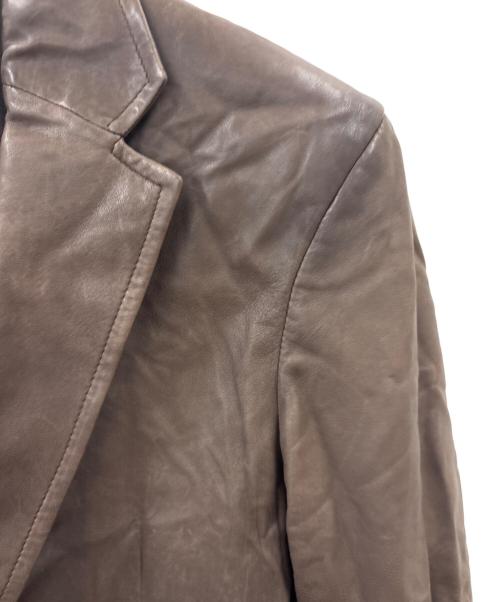HUGO BOSS（ヒューゴ ボス）HUGO BOSS (ヒューゴ ボス) HUGO BOSS　レザージャケット ブラウン サイズ:40の古着・服飾アイテム