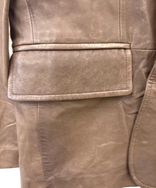 HUGO BOSS（ヒューゴ ボス）HUGO BOSS (ヒューゴ ボス) HUGO BOSS　レザージャケット ブラウン サイズ:40の古着・服飾アイテム