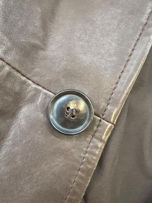 HUGO BOSS（ヒューゴ ボス）HUGO BOSS (ヒューゴ ボス) HUGO BOSS　レザージャケット ブラウン サイズ:40の古着・服飾アイテム