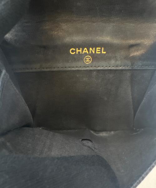 CHANEL（シャネル）CHANEL (シャネル) CHANEL ココマーク  キャビアスキン  2つ折り財布 ネイビーの古着・服飾アイテム