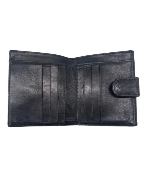 CHANEL（シャネル）CHANEL (シャネル) CHANEL ココマーク  キャビアスキン  2つ折り財布 ネイビーの古着・服飾アイテム