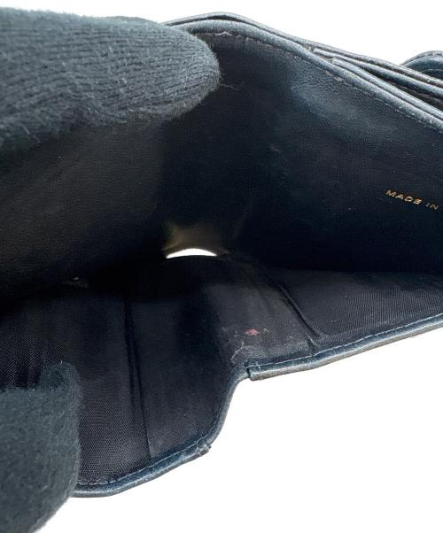 CHANEL（シャネル）CHANEL (シャネル) CHANEL ココマーク  キャビアスキン  2つ折り財布 ネイビーの古着・服飾アイテム