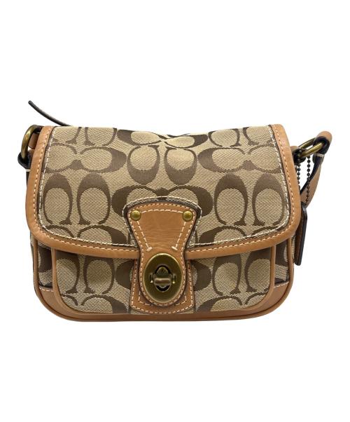COACH（コーチ）COACH (コーチ) COACH　シグネチャー　ショルダーバッグ ブラウンの古着・服飾アイテム