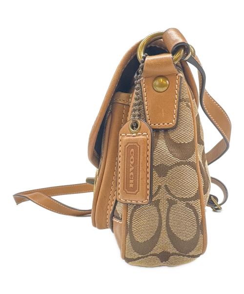 COACH（コーチ）COACH (コーチ) COACH　シグネチャー　ショルダーバッグ ブラウンの古着・服飾アイテム