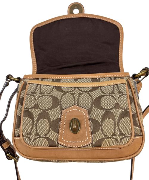 COACH（コーチ）COACH (コーチ) COACH　シグネチャー　ショルダーバッグ ブラウンの古着・服飾アイテム