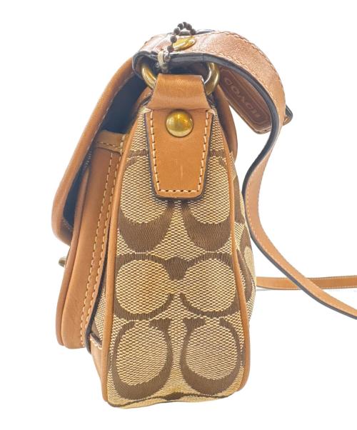 COACH（コーチ）COACH (コーチ) COACH　シグネチャー　ショルダーバッグ ブラウンの古着・服飾アイテム