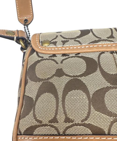 COACH（コーチ）COACH (コーチ) COACH　シグネチャー　ショルダーバッグ ブラウンの古着・服飾アイテム