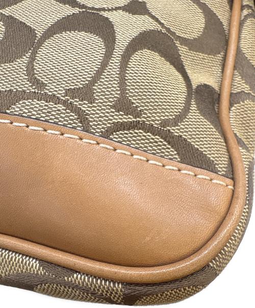 COACH（コーチ）COACH (コーチ) COACH　シグネチャー　ショルダーバッグ ブラウンの古着・服飾アイテム