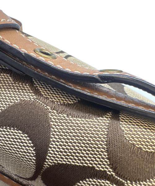 COACH（コーチ）COACH (コーチ) COACH　シグネチャー　ショルダーバッグ ブラウンの古着・服飾アイテム