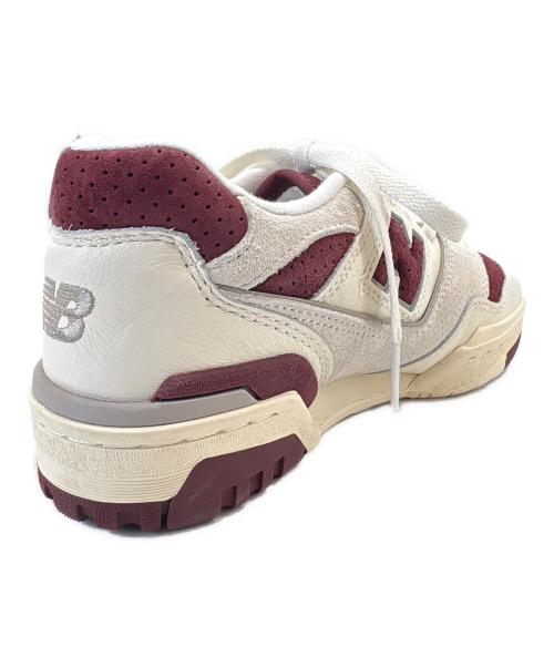 NEW BALANCE（ニューバランス）NEW BALANCE (ニューバランス) NEW BALANCE　550 Sea Salt Classic CRIMSON　ローカットスニーカー ホワイト×レッド サイズ:23の古着・服飾アイテム