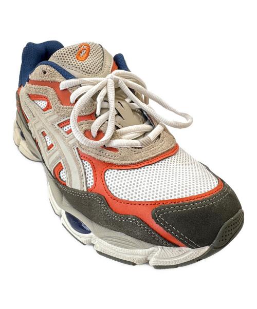 asics（アシックス）asics (アシックス) asics　GEL-NYC　スニーカー ホワイト×ベージュ×オレンジ サイズ:28.0の古着・服飾アイテム