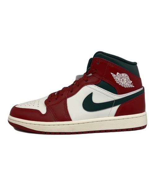 NIKE（ナイキ）NIKE (ナイキ) NIKE Air Jordan 1 Mid スニーカー レッド×ホワイト×グリーン サイズ:27の古着・服飾アイテム