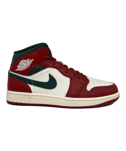 NIKE（ナイキ）NIKE (ナイキ) NIKE Air Jordan 1 Mid スニーカー レッド×ホワイト×グリーン サイズ:27の古着・服飾アイテム