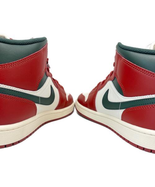 NIKE（ナイキ）NIKE (ナイキ) NIKE Air Jordan 1 Mid スニーカー レッド×ホワイト×グリーン サイズ:27の古着・服飾アイテム