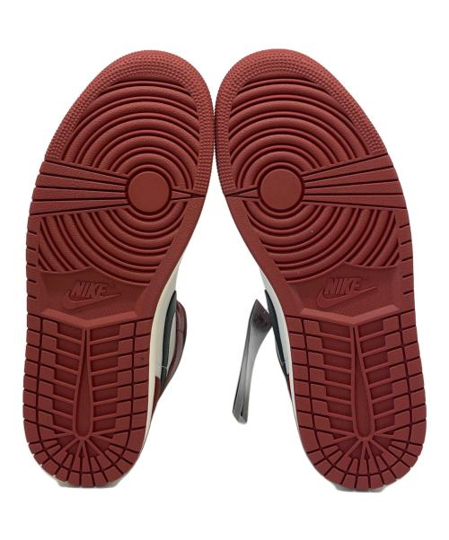 NIKE（ナイキ）NIKE (ナイキ) NIKE Air Jordan 1 Mid スニーカー レッド×ホワイト×グリーン サイズ:27の古着・服飾アイテム