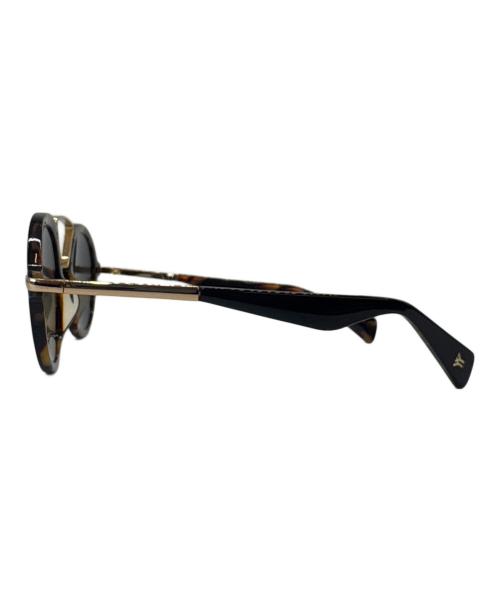 YOHJI YAMAMOTO（ヨウジヤマモト）YOHJI YAMAMOTO (ヨウジヤマモト) YOHJI YAMAMOTO　サングラス フレーム：ゴールド×ブラウン サイズ:49□23の古着・服飾アイテム