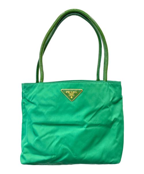 PRADA（プラダ）PRADA (プラダ) PRADA　TESSUTO CITY　ハンドバッグ グリーンの古着・服飾アイテム