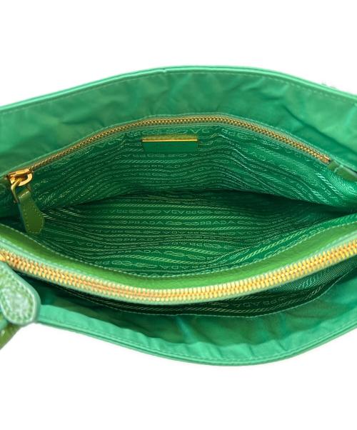 PRADA（プラダ）PRADA (プラダ) PRADA　TESSUTO CITY　ハンドバッグ グリーンの古着・服飾アイテム