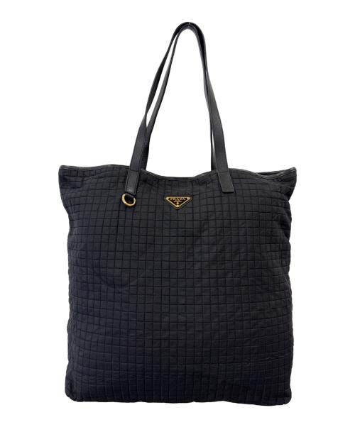 PRADA（プラダ）PRADA (プラダ) PRADA　キルティングトートバッグ ブラックの古着・服飾アイテム