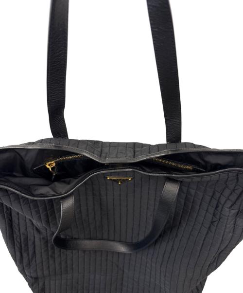 PRADA（プラダ）PRADA (プラダ) PRADA　キルティングトートバッグ ブラックの古着・服飾アイテム