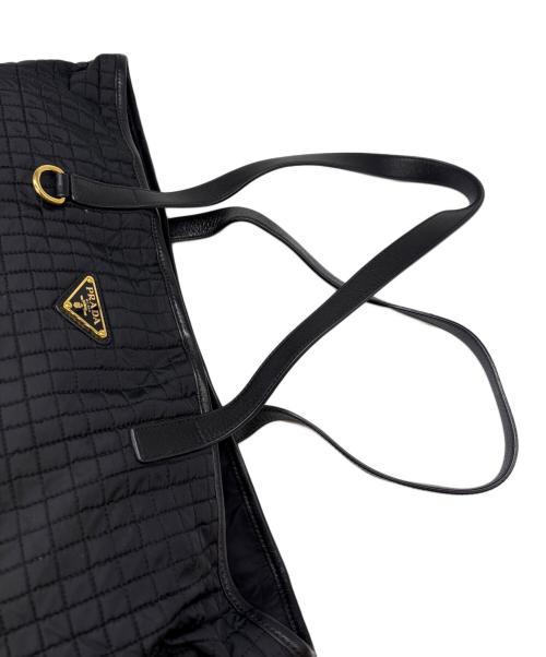 PRADA（プラダ）PRADA (プラダ) PRADA　キルティングトートバッグ ブラックの古着・服飾アイテム