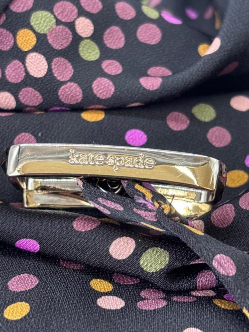Kate Spade（ケイトスペード）Kate Spade (ケイトスペード) Kate Spade　長袖ワンピース ブラック×ピンクの古着・服飾アイテム