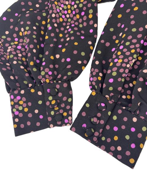 Kate Spade（ケイトスペード）Kate Spade (ケイトスペード) Kate Spade　長袖ワンピース ブラック×ピンクの古着・服飾アイテム