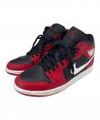 NIKEナイキ）の古着「NIKE　Air Jordan 1 Mid Gym Red/Black　スニーカー」｜レッド×ブラック×ホワイト