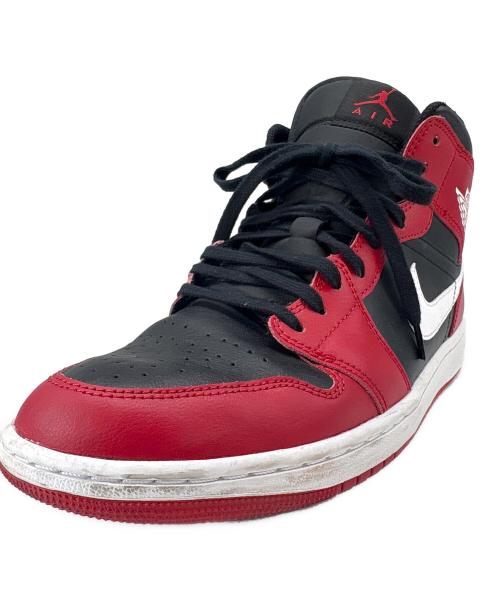 NIKE（ナイキ）NIKE (ナイキ) NIKE　Air Jordan 1 Mid Gym Red/Black　スニーカー レッド×ブラック×ホワイト サイズ:27の古着・服飾アイテム