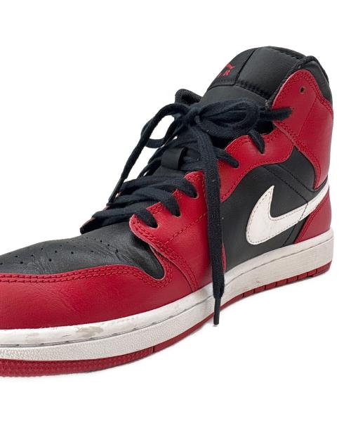 NIKE（ナイキ）NIKE (ナイキ) NIKE　Air Jordan 1 Mid Gym Red/Black　スニーカー レッド×ブラック×ホワイト サイズ:27の古着・服飾アイテム