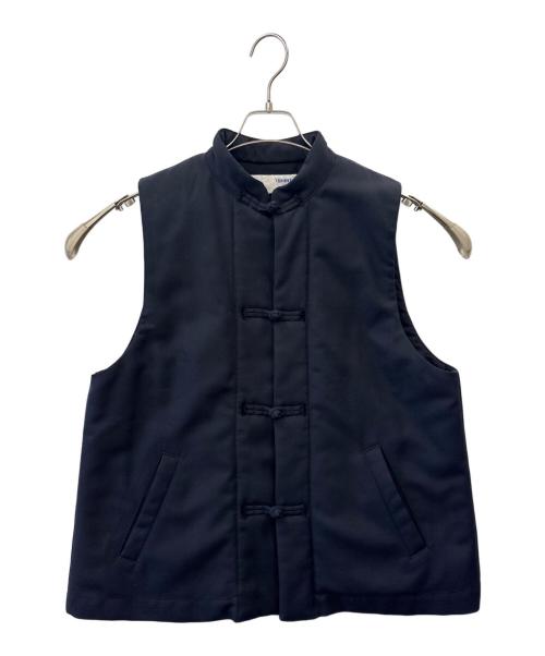 COMME des GARCONS SHIRT（コムデギャルソンシャツ）COMME des GARCONS SHIRT (コムデギャルソンシャツ) COMME des GARCONS SHIRT　ウールギャバジン中綿チャイナベスト ネイビー サイズ:Ｌの古着・服飾アイテム