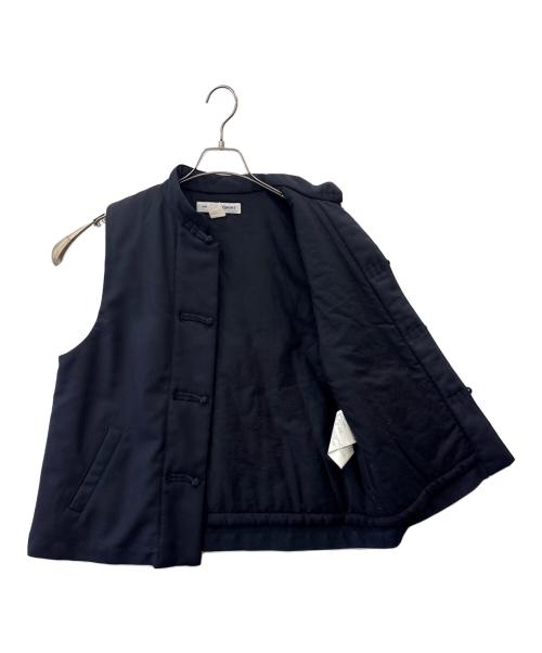 COMME des GARCONS SHIRT（コムデギャルソンシャツ）COMME des GARCONS SHIRT (コムデギャルソンシャツ) COMME des GARCONS SHIRT　ウールギャバジン中綿チャイナベスト ネイビー サイズ:Ｌの古着・服飾アイテム