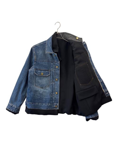 LEVI'S（リーバイス）LEVI'S (リーバイス) sacai (サカイ) LEVI'S　sacai　デニムリバーシブルブルゾン インディゴ×ブラック サイズ:Mの古着・服飾アイテム