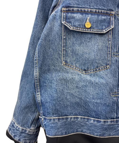 LEVI'S（リーバイス）LEVI'S (リーバイス) sacai (サカイ) LEVI'S　sacai　デニムリバーシブルブルゾン インディゴ×ブラック サイズ:Mの古着・服飾アイテム